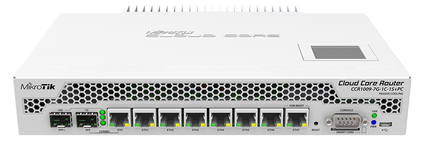 MikroTik CCR1009-7G-1C-1S+PC Cloud Core Router 2GB L6
